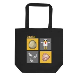 Minecraft Evolution of the Chicken Eco Tote Bag