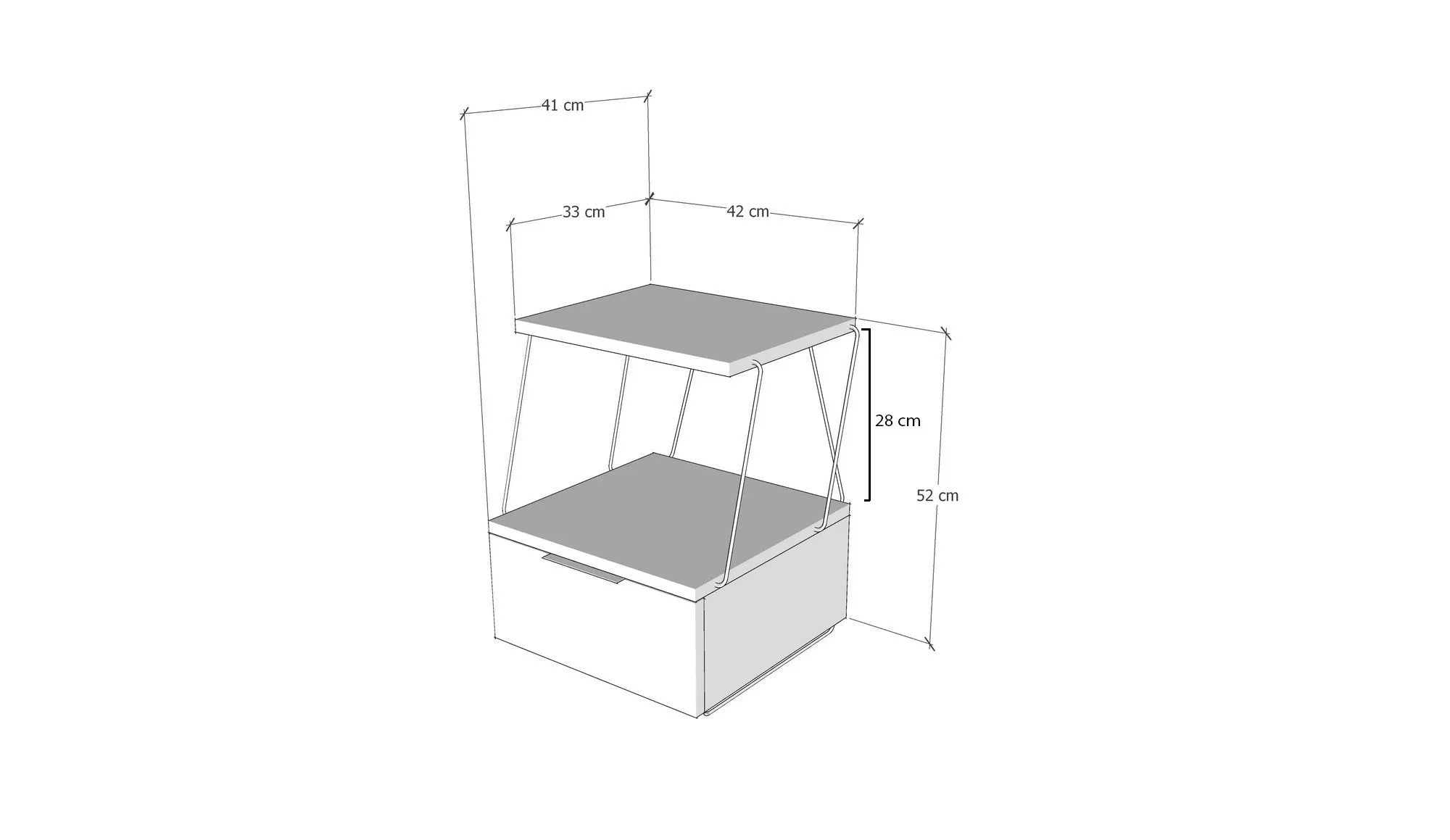 Nightstand Tekoba - Pine