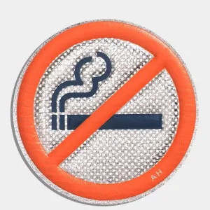 No Smoking Leather Sticker