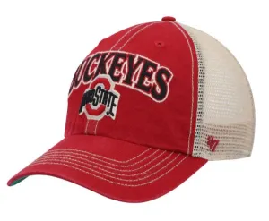 Ohio State Buckeyes - Razor Red Tuscaloosa Snapback Clean Up Brand Hat, 47 Brand