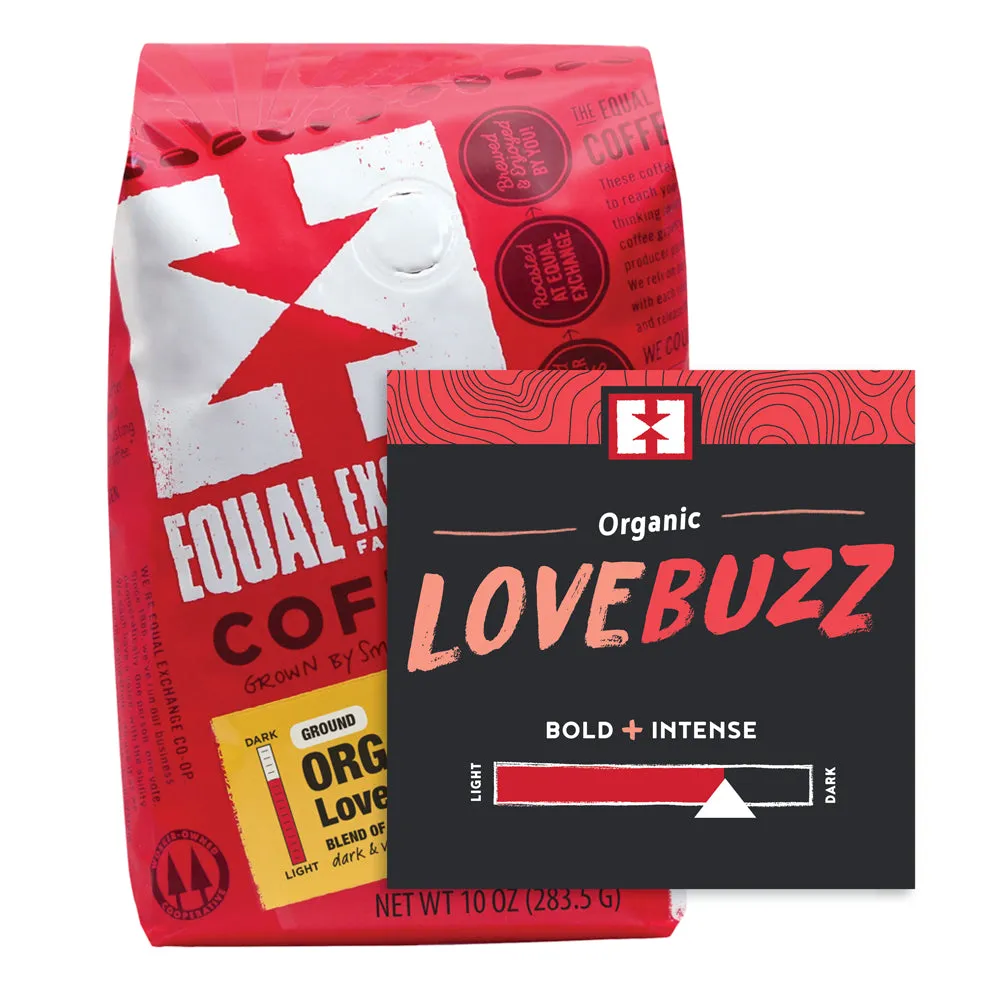 Organic Love Buzz Coffee, 10/12oz bag