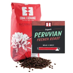 Organic Peruvian French Roast Coffee, 5lb whole bean