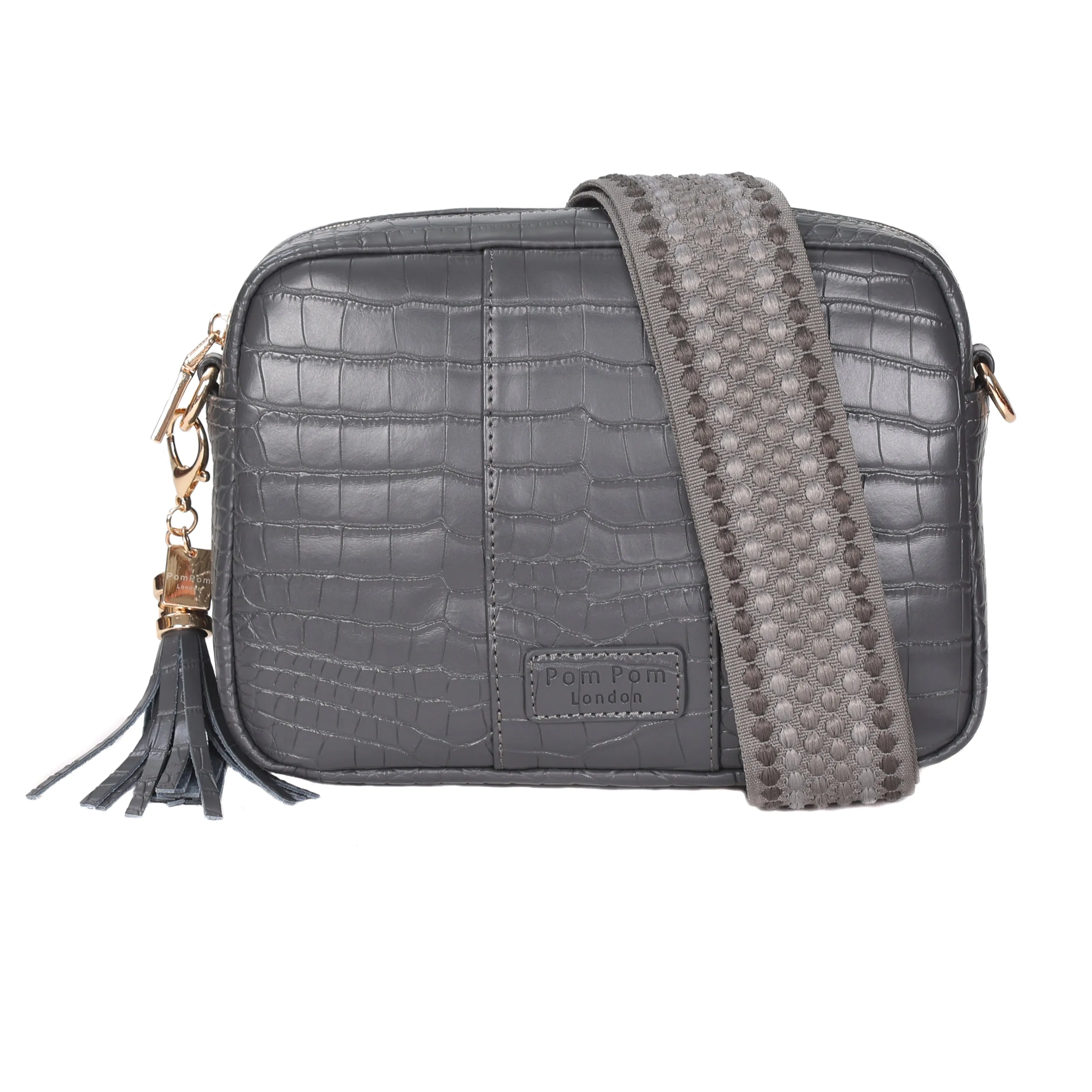 Pom Pom London City Croc Bag Slate Grey