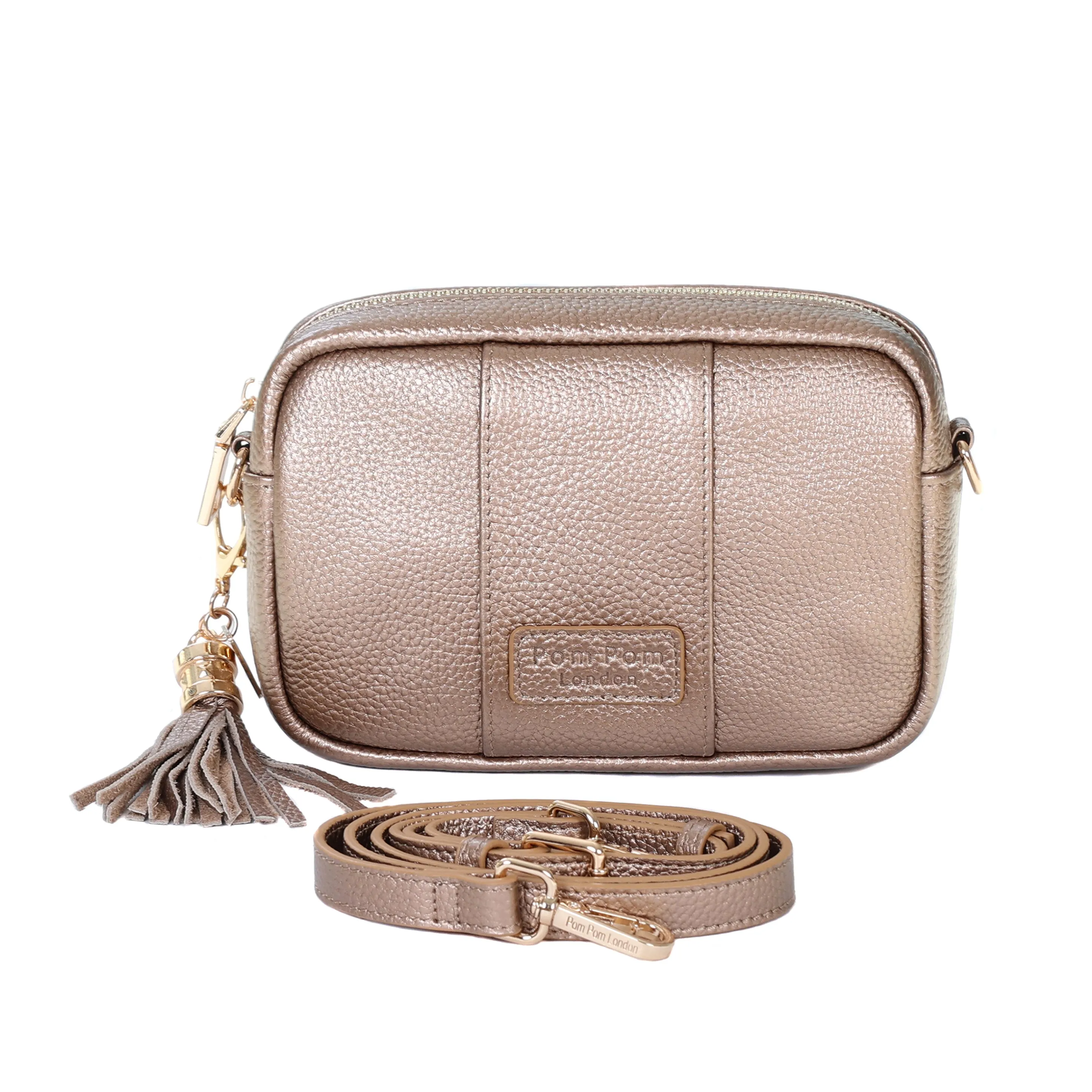 Pom Pom London City MINI Bag Metallic Bronze