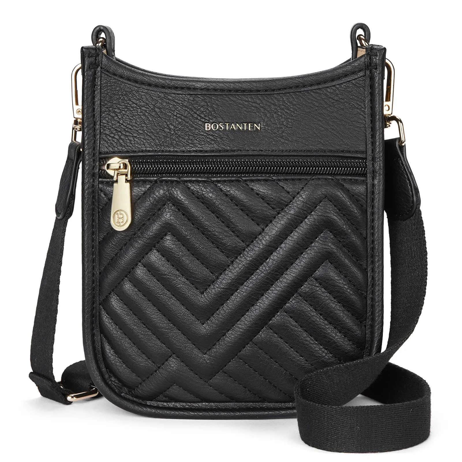 Quilted Leather Crossbody Phone Purse