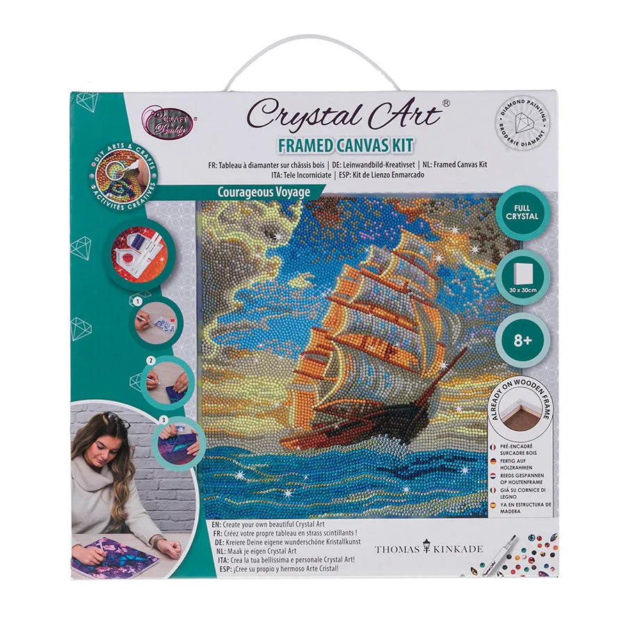 "Courageous Voyage" Crystal Art Kit 30x30cm