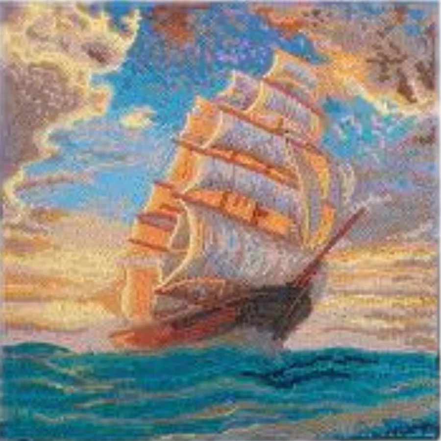 "Courageous Voyage" Crystal Art Kit 30x30cm