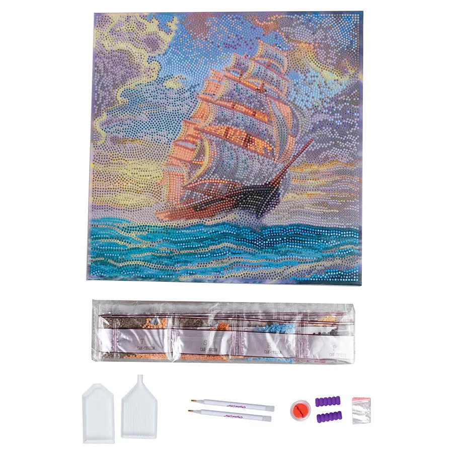 "Courageous Voyage" Crystal Art Kit 30x30cm