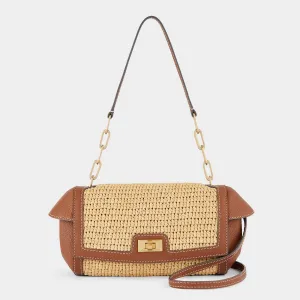 Raffia Tube Shoulder Bag