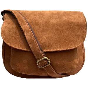 Suede Leather Shoulder Bag Crossbody Saddle Women Purse