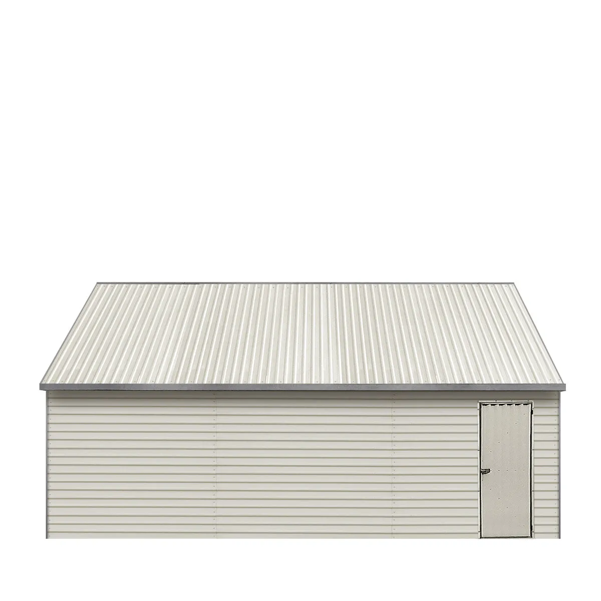 TMG Industrial 21’ x 19’ Double Garage Metal Shed with Side Entry Door, 400 Sq-Ft, 8' Eave Height, 27 GA Corrugated Panels, TMG-MS2119