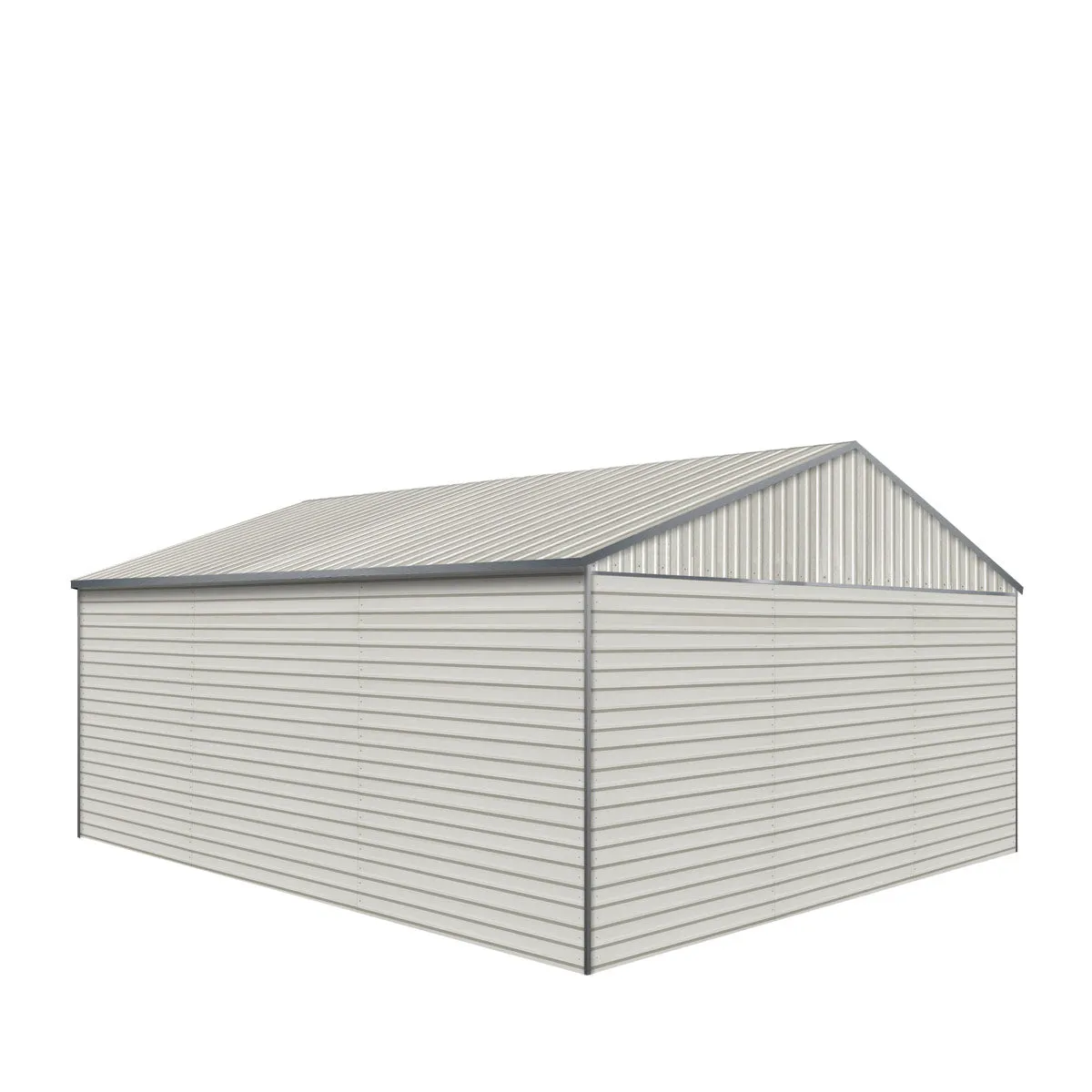 TMG Industrial 21’ x 19’ Double Garage Metal Shed with Side Entry Door, 400 Sq-Ft, 8' Eave Height, 27 GA Corrugated Panels, TMG-MS2119