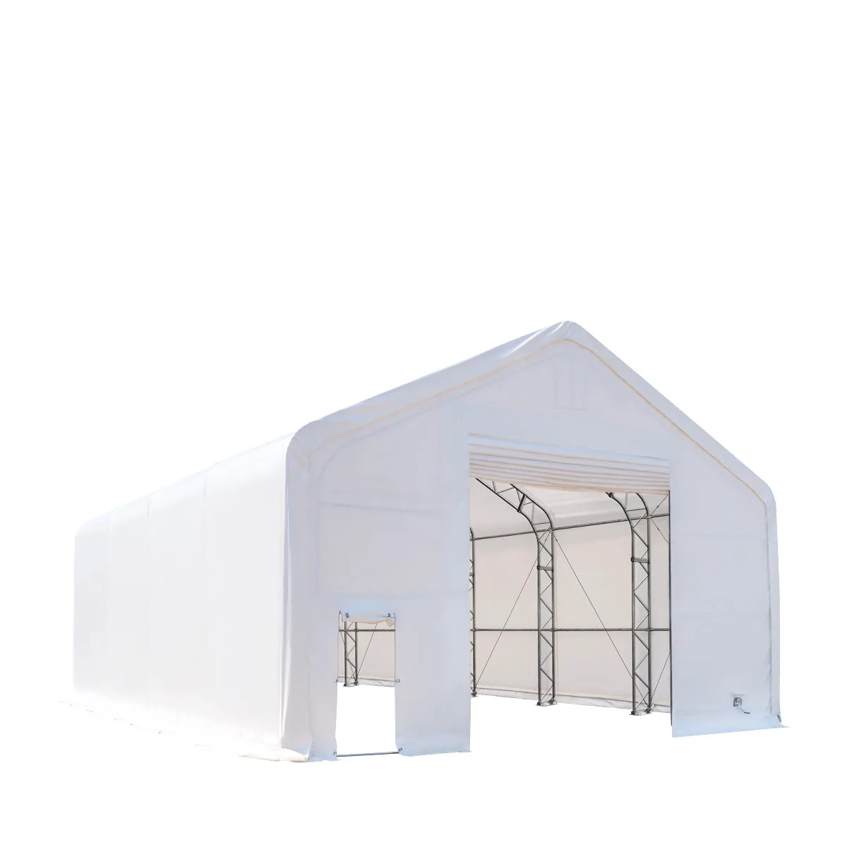 TMG Industrial 30' x 40' Dual Truss Storage Shelter with Heavy Duty 17 oz PVC Cover, TMG-DT3041