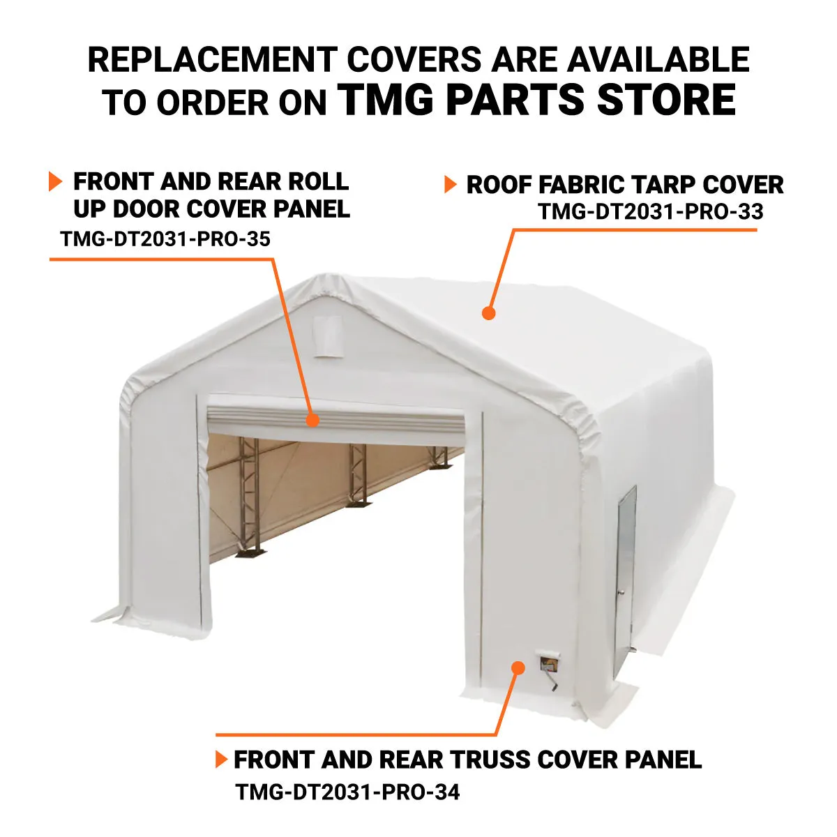 TMG Industrial Pro Series 20' x 30' Dual Truss Storage Shelter with Heavy Duty 17oz PVC Cover, TMG-DT2031-PRO (Previously DT2030-PRO)