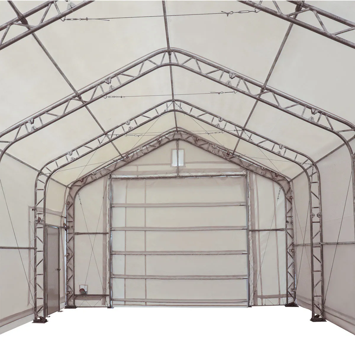 TMG Industrial Pro Series 20' x 30' Dual Truss Storage Shelter with Heavy Duty 17oz PVC Cover, TMG-DT2031-PRO (Previously DT2030-PRO)