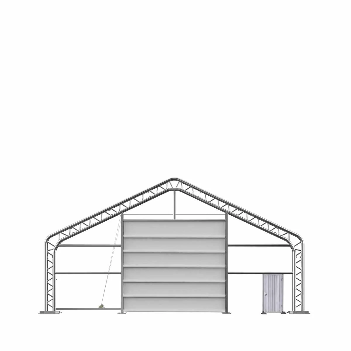 TMG Industrial Pro Series 40' x 40' Dual Truss Storage Shelter with Heavy Duty 21 oz PVC Cover & Drive Through Doors, TMG-DT4041-PRO (Previously TMG-DT4040-PRO)