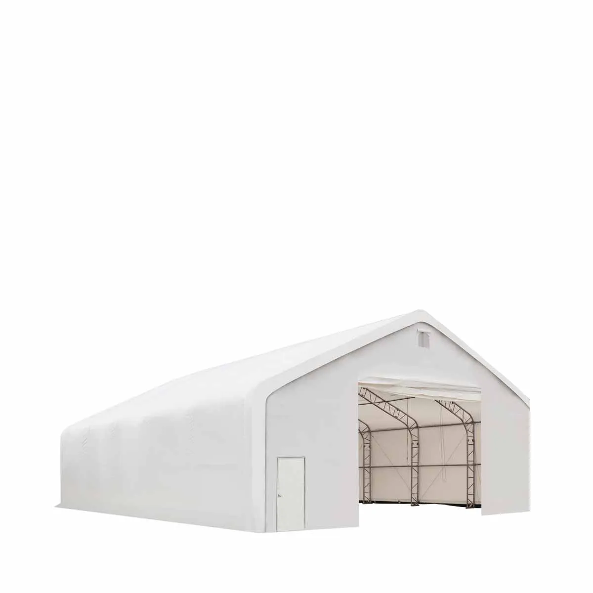 TMG Industrial Pro Series 40' x 40' Dual Truss Storage Shelter with Heavy Duty 21 oz PVC Cover & Drive Through Doors, TMG-DT4041-PRO (Previously TMG-DT4040-PRO)