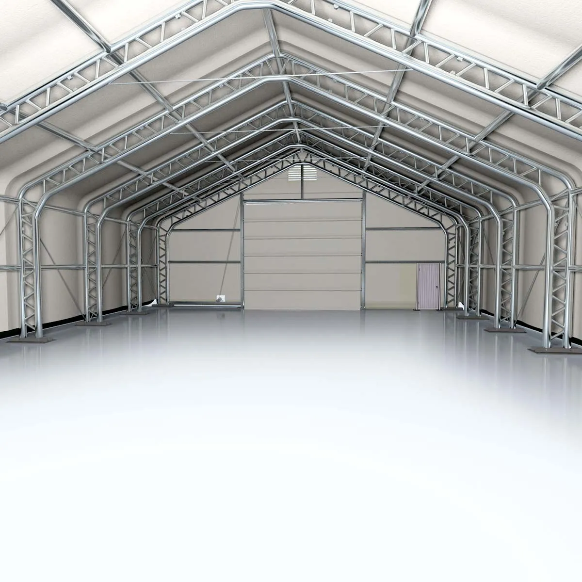 TMG Industrial Pro Series 40' x 40' Dual Truss Storage Shelter with Heavy Duty 21 oz PVC Cover & Drive Through Doors, TMG-DT4041-PRO (Previously TMG-DT4040-PRO)